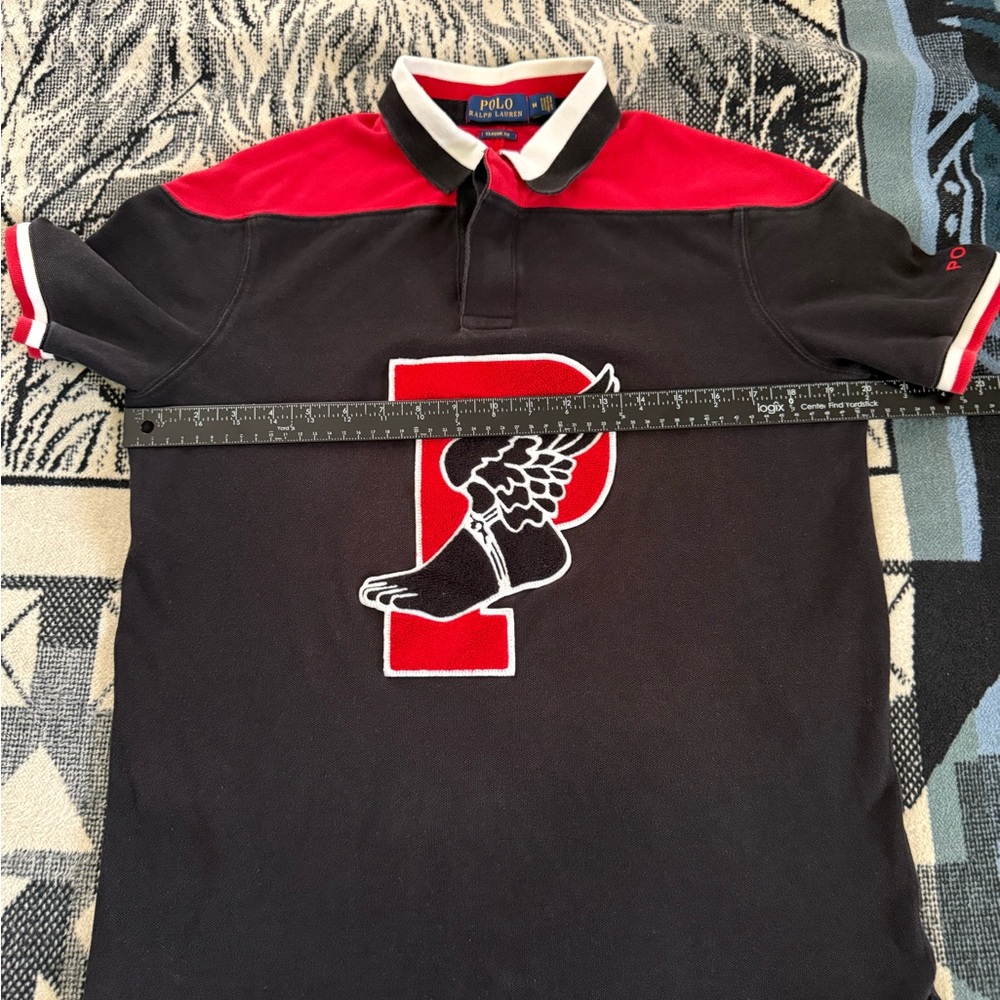 Polo Ralph Lauren P-Wing Patch Embroidered Black/Red/White Polo - Picture 3 of 8